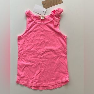 NWT CREWCUTS Hot Pink Bow Tank Top - 3 years